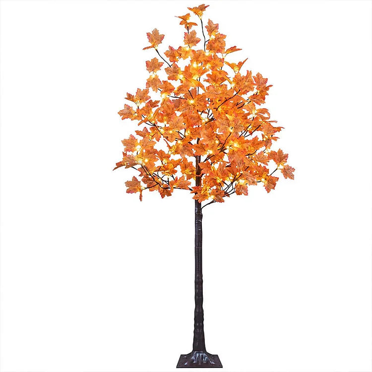 Árbol LED de otoño con luces cálidas, perfecto para decorar cualquier espacio interior o exterior.