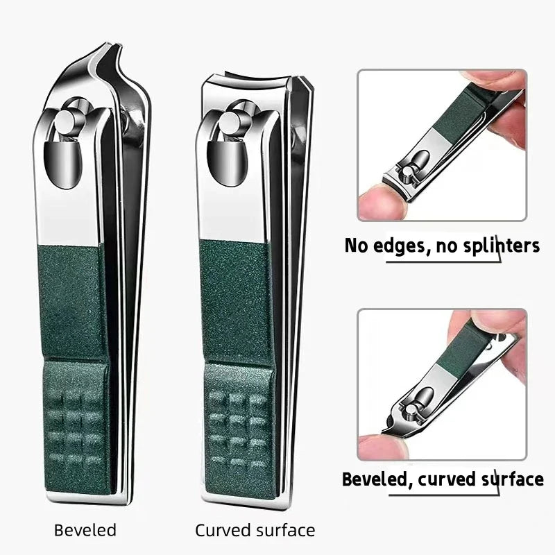 Set de herramientas profesionales de manicura y pedicura con cortauñas de precisión, acero inoxidable duradero.