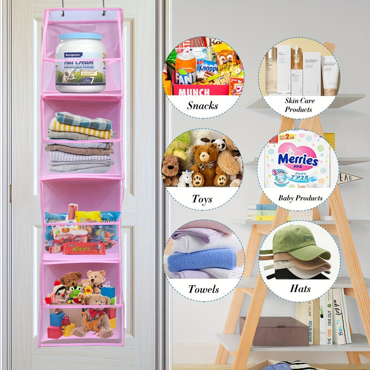 Organizador vertical y transpirable para puerta, mantiene el orden en el hogar para toda la familia.