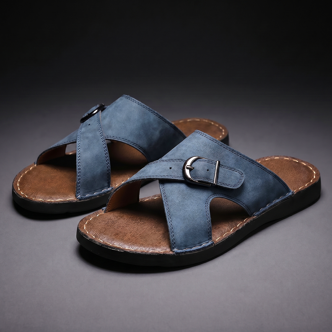 Sandalias para hombre con diseño natural y correas, perfectas para calzado casual de verano en la playa.