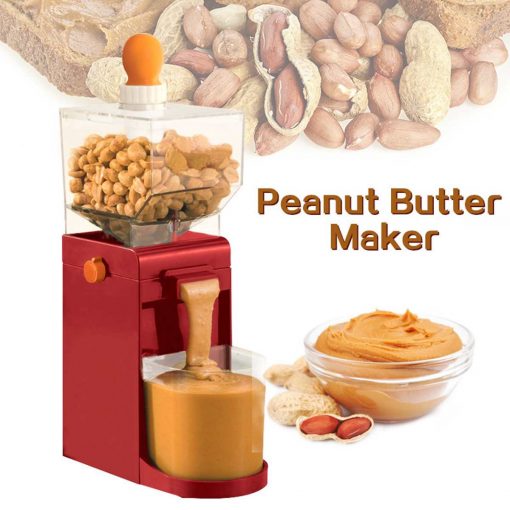 Molinillo de nueces eléctrico y eficiente para crear mantequilla de maní sin aditivos. Fácil y rápido para el hogar.