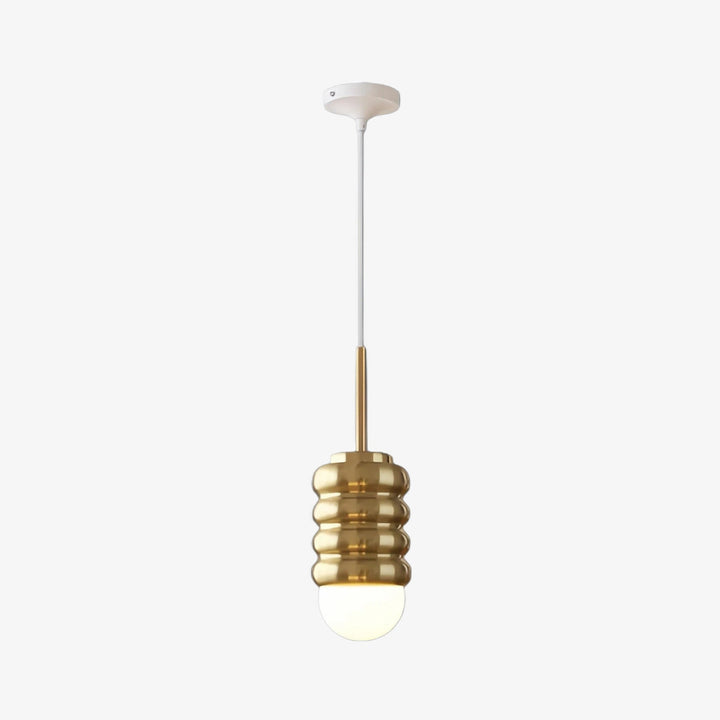 Lámpara de diseño, hierro acanalado, inspirada en la tendencia vintage y moderna.