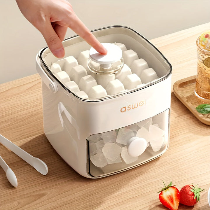 Fabricador de hielo compacto para encimera. Máquina rápida y portátil, perfecta para bebidas frías en el hogar.