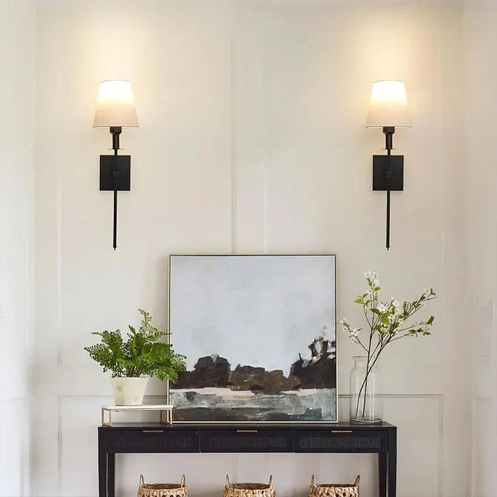 Set de 2 lámparas de pared LED inalámbricas. Decoración moderna, luz ambiental recargable para el hogar.