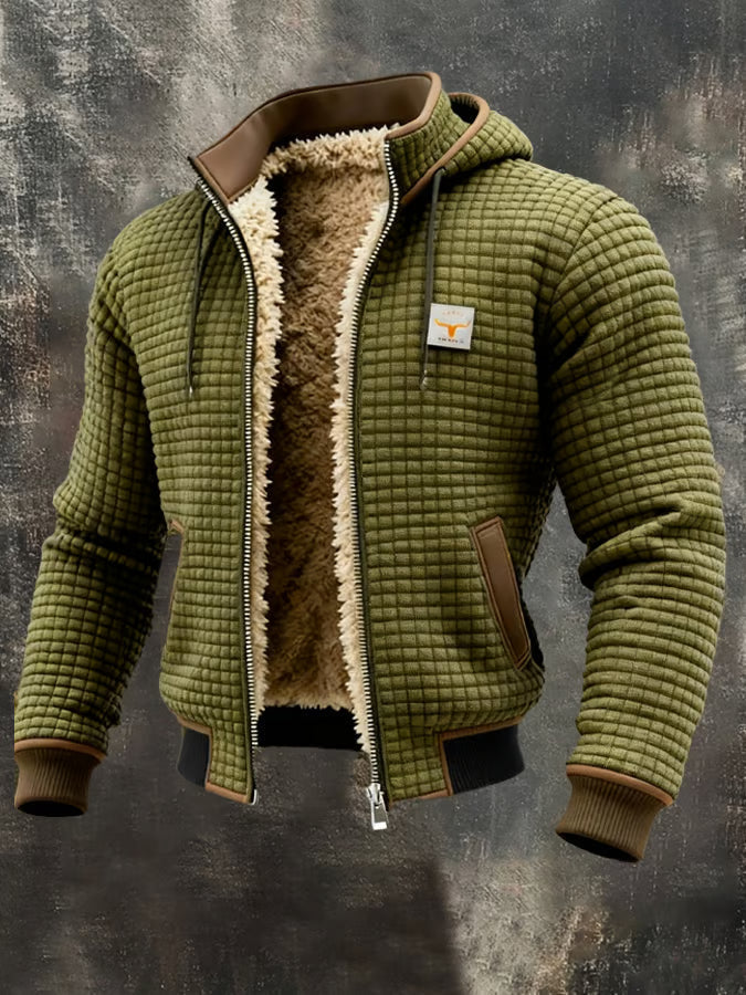 Chaqueta acolchada de hombre con capucha, estilo urbano y moderno, ideal para el confort diario.