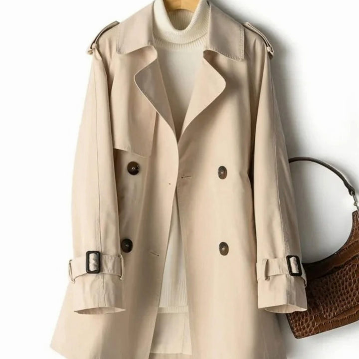 Gabardina de mujer ANOUK, el abrigo cruzado ideal para el entretiempo de otoño e invierno, muy en tendencia.