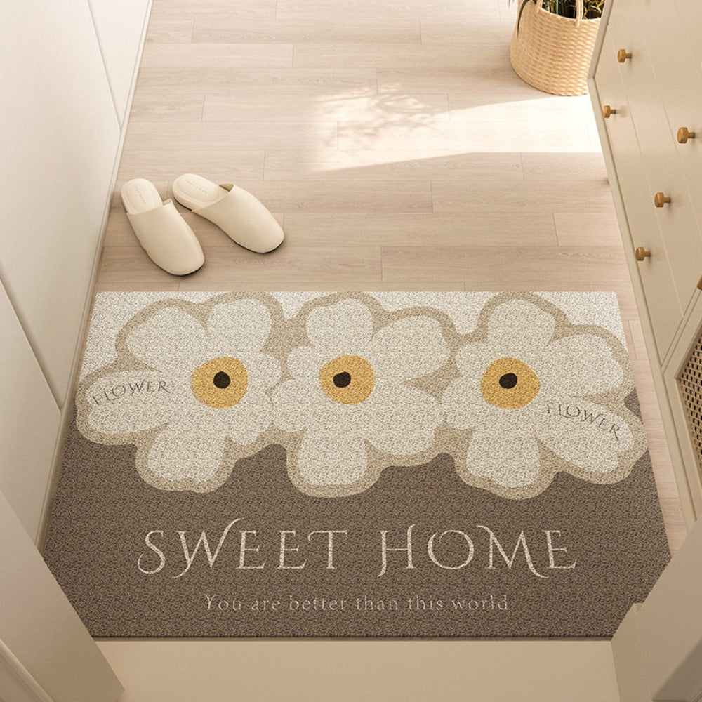 Alfombra de entrada antideslizante y lavable para hogar, ideal para proteger suelos y decorar la entrada principal.