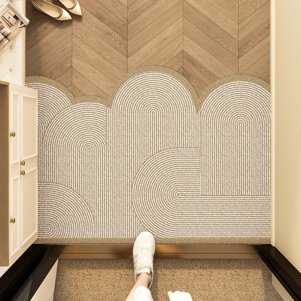 Alfombra lavable de fácil limpieza para baño y pasillo. Diseño funcional y antideslizante para seguridad del hogar.