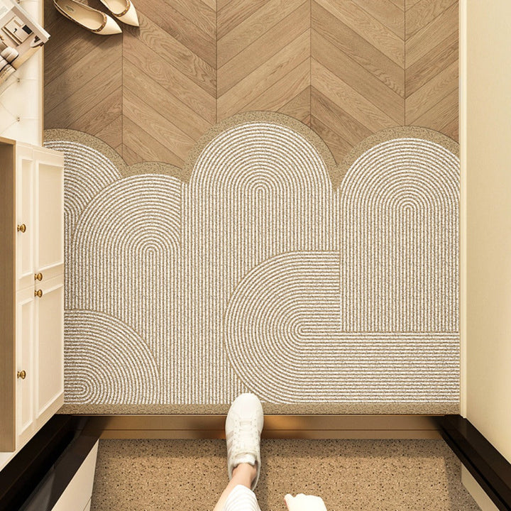 Alfombra lavable de fácil limpieza para baño y pasillo. Diseño funcional y antideslizante para seguridad del hogar.