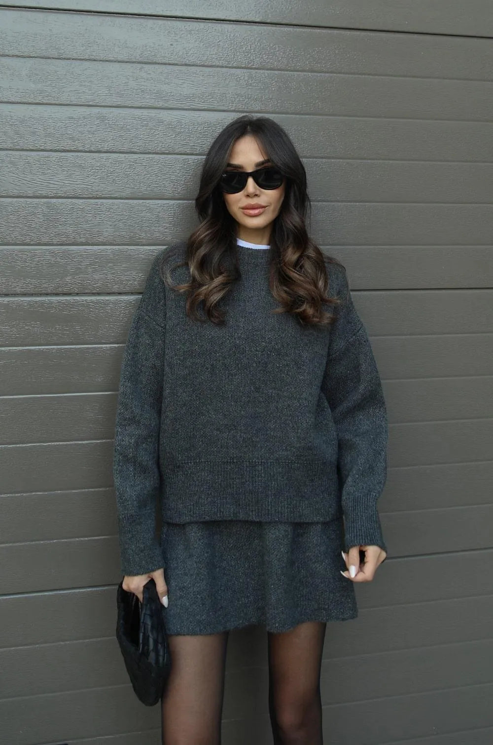 Ropa de mujer: conjunto de punto suave de dos piezas, ideal para máxima comodidad en otoño/invierno.