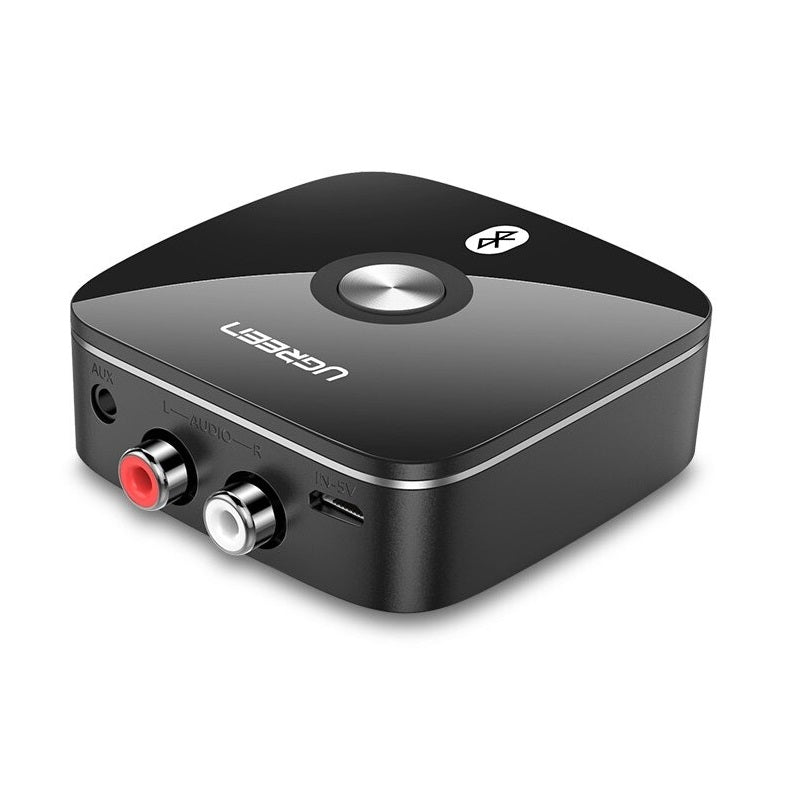 Adaptador de sonido inalámbrico Bluetooth 5.0 con aptX para audio de alta calidad y baja latencia.