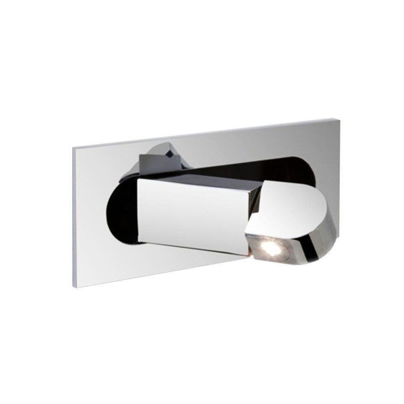 Luz de lectura nocturna de pared, con brazo flexible para un enfoque personalizado. Ahorra espacio.