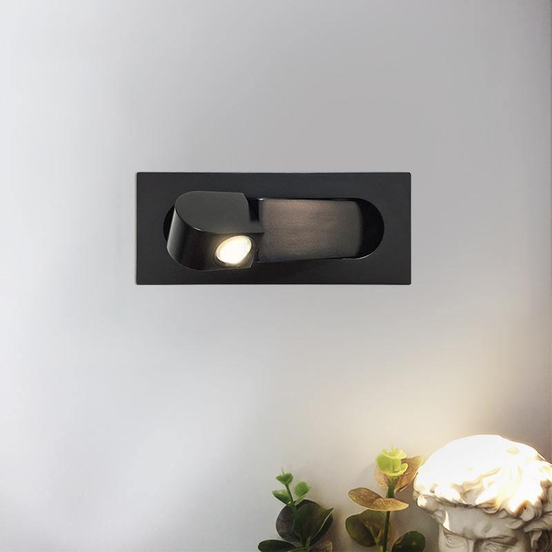 Aplique de pared LED de diseño moderno. Luz de lectura regulable para una iluminación nocturna enfocada.