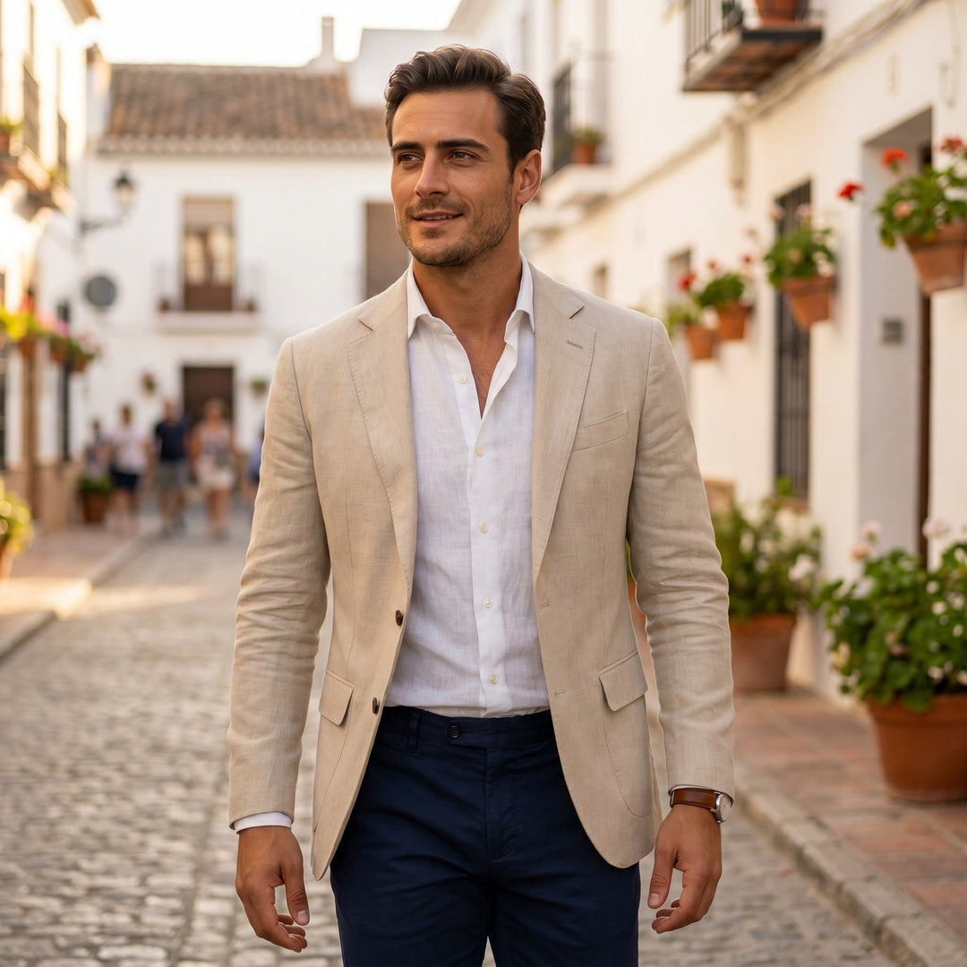 Americana elegante para hombre, diseño ligero y cómodo. Chaqueta formal o casual, perfecta para la moda actual.