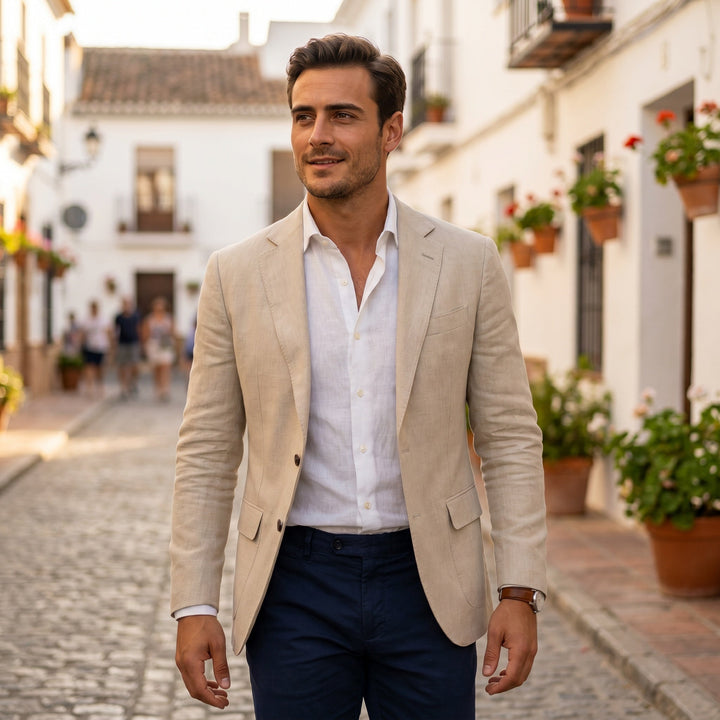 Americana elegante para hombre, diseño ligero y cómodo. Chaqueta formal o casual, perfecta para la moda actual.
