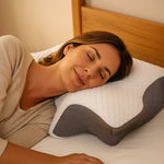 Almohada mariposa gris