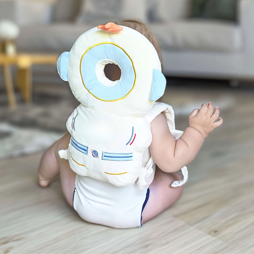 Protector de cabeza y espalda para bebés, mochila de seguridad acolchada para primeros pasos y prevención de caídas.