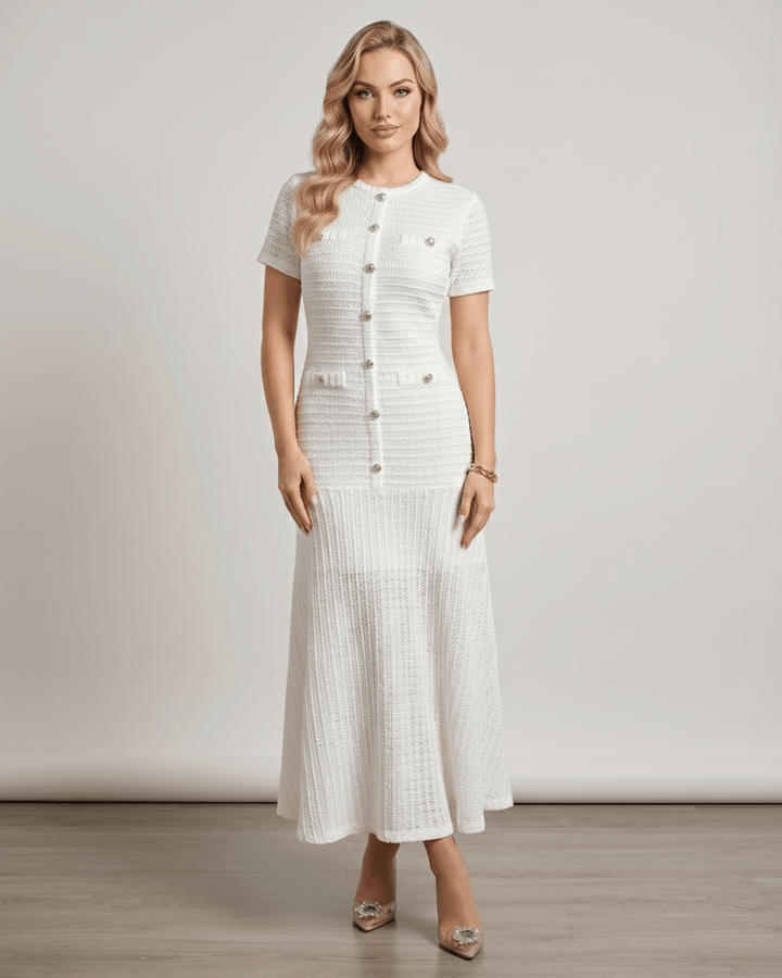 Vestido de fiesta largo, corte A, para mujer, elegante y moderno, ideal para celebraciones.