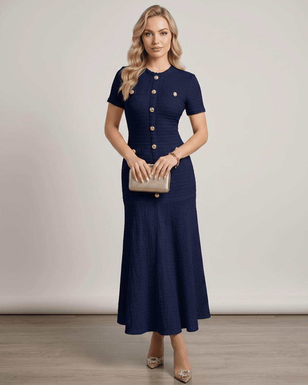 Vestido maxi elegante para mujer, fluido y versátil, ideal para fiestas y celebraciones.
