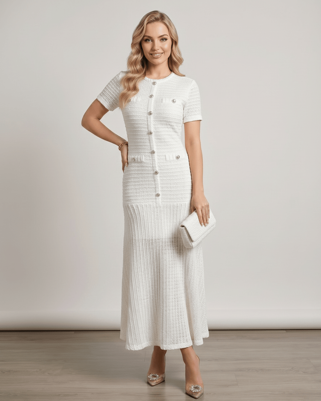 Moda de verano: vestido largo femenino, cómodo y elegante, perfecto para el calor.