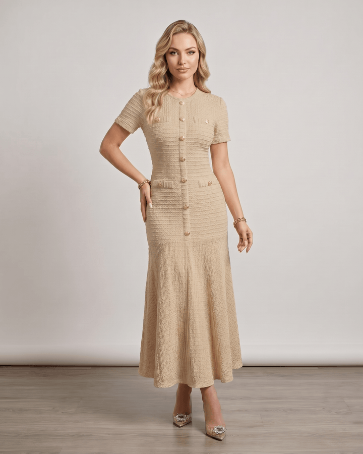 Vestido maxi para mujer, versátil, fluido, ideal para la ropa de verano y fiestas.