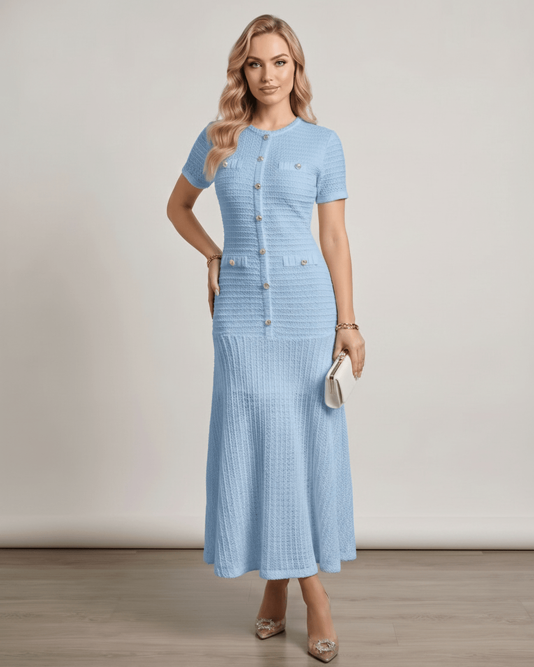 Vestido de noche para mujer, maxi, con silueta en A, un clásico de la moda femenina.