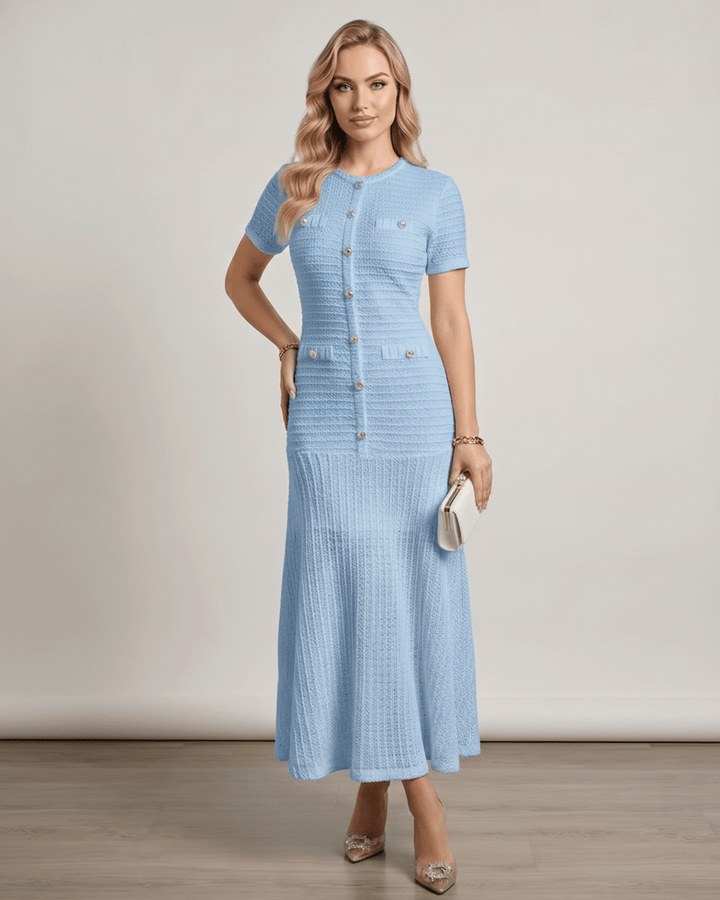 Vestido de noche para mujer, maxi, con silueta en A, un clásico de la moda femenina.
