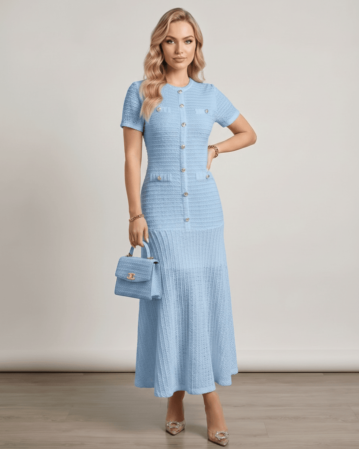 Ropa de verano para mujer: vestido maxi, fluido, elegante, perfecto para cualquier ocasión.