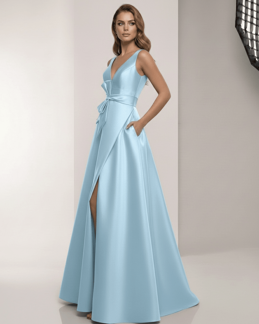 Vestido blanco largo y formal para mujer, ideal como vestido de noche o invitada a boda. Elegancia asegurada.