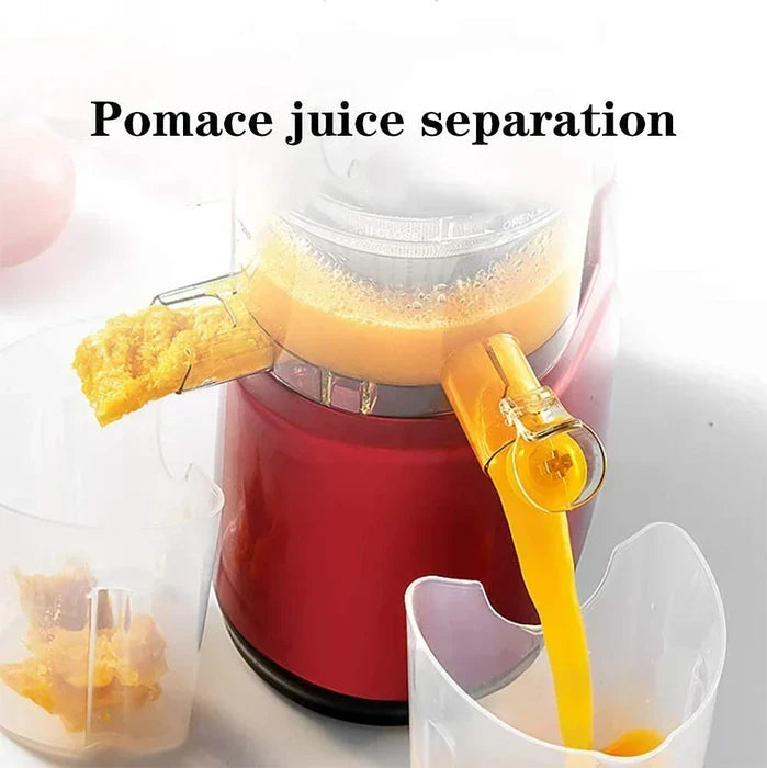 Exprimidor automático de jugos. Diseño compacto y elegante para la cocina, ideal para frutas y verduras.