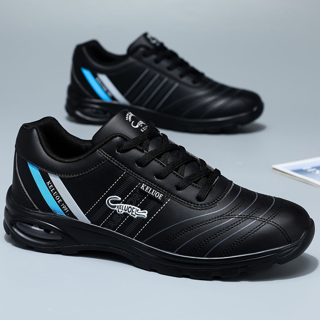 Textura zapatilla clásica: Refuerza el estilo y durabilidad. Calzado de hombre, un básico para la moda.