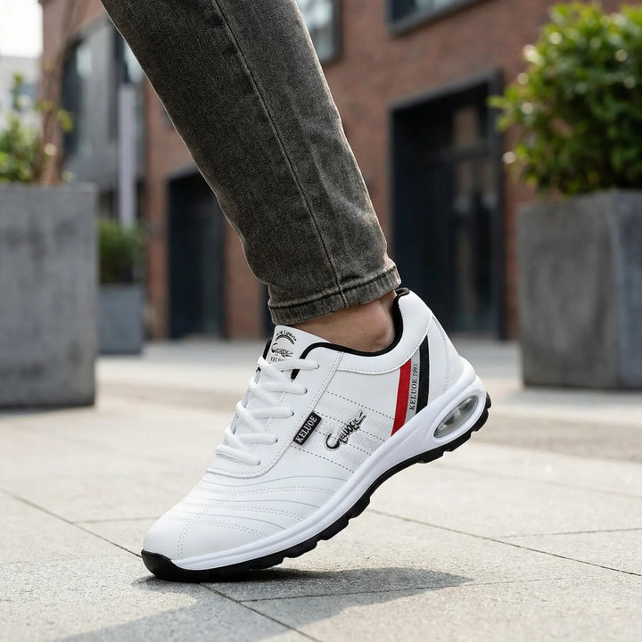 Detalle material zapatilla hombre: Alta calidad. Calzado casual, durabilidad y confort para uso prolongado.
