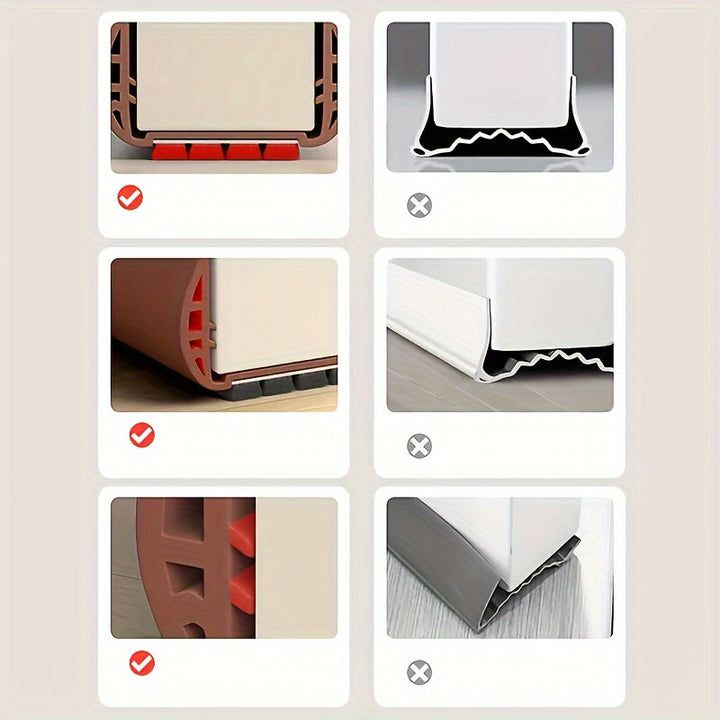 Aislante acústico para puertas, reduce el sonido y el polvo, ideal para la paz del hogar.
