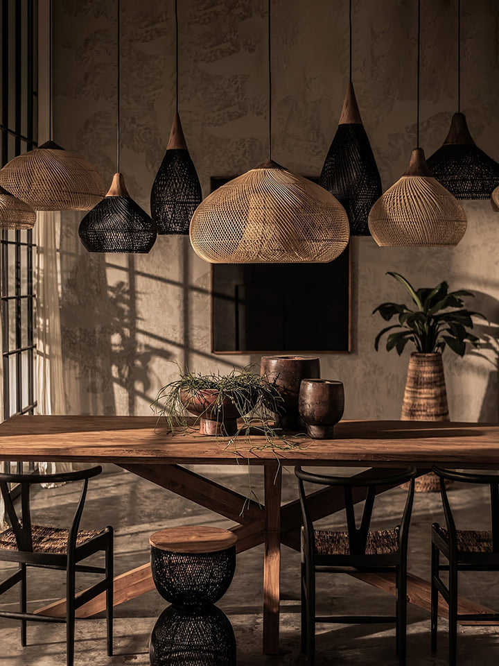 Lámpara de techo artesanal, estilo bohemio para crear un ambiente relajante.
