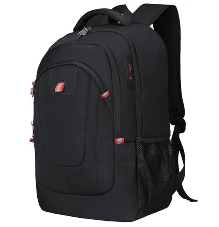 Mochila de viaje unisex antirrobo con carga USB, ideal para transportar portátil de forma segura.
