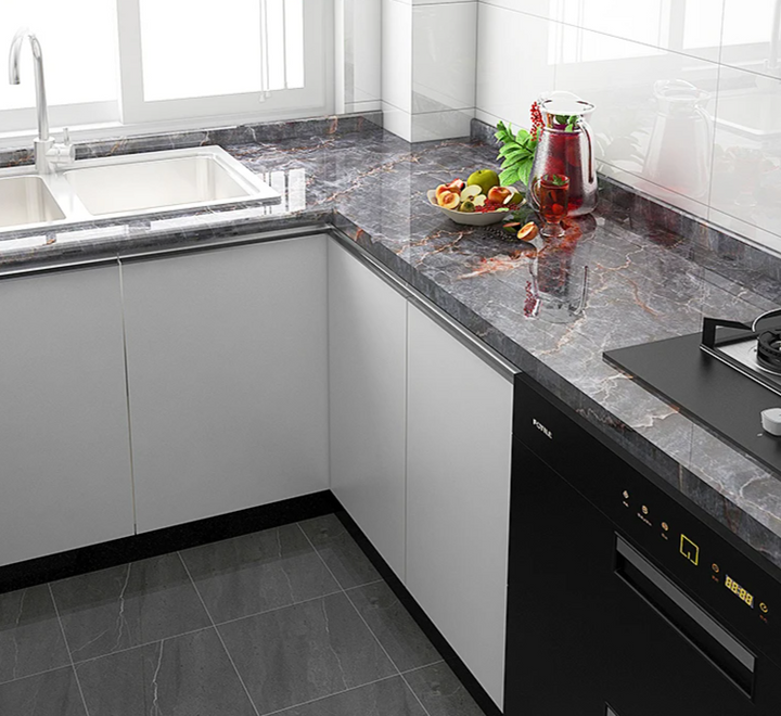 Autoadhesivo mármol para cocina, decora y protege tus paredes y muebles.