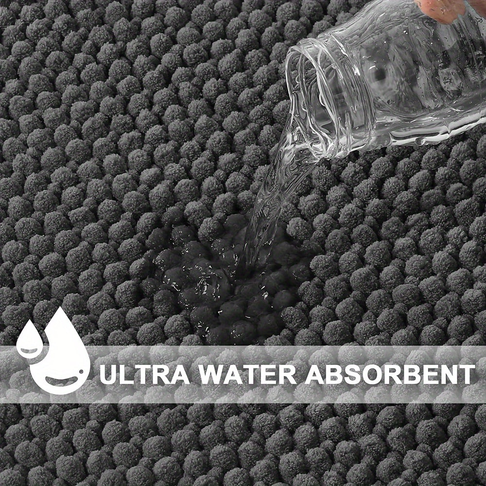 Confortable alfombrilla de baño con diseño esquinero en L. Absorbente y suave para tus pies después de la ducha.