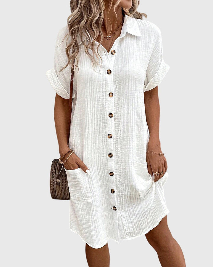 Vestido casual de mujer, estilo veraniego. Elegante y fluido para un look diario cómodo y chic.
