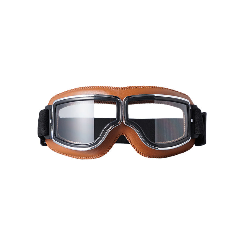 Gafas retro para moto, estilo clásico unisex para seguridad y confort en la vía.