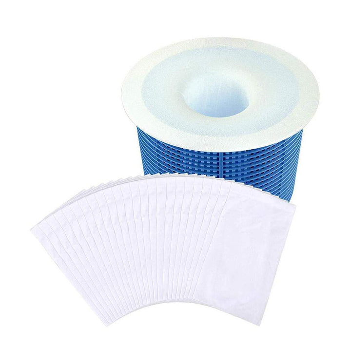 Calcetines de filtro para piscina de nylon. Atrapa suciedad, hojas y residuos finos. Agua cristalina.