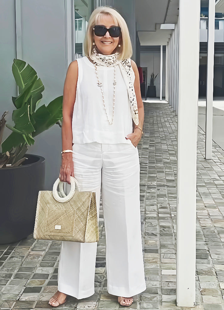 Conjunto dos piezas mujer, ropa casual sofisticada. Moda femenina de alta comodidad con un toque de elegancia.