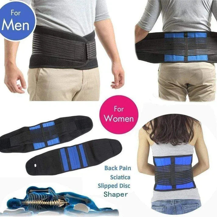 Cinturón de soporte lumbar de neopreno transpirable para alivio del dolor y bienestar de la espalda.
