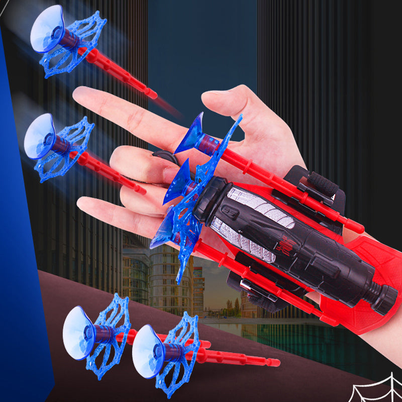 Regalo para niños: guante interactivo de superhéroe, lanza ventosas para emocionantes juegos de rol.