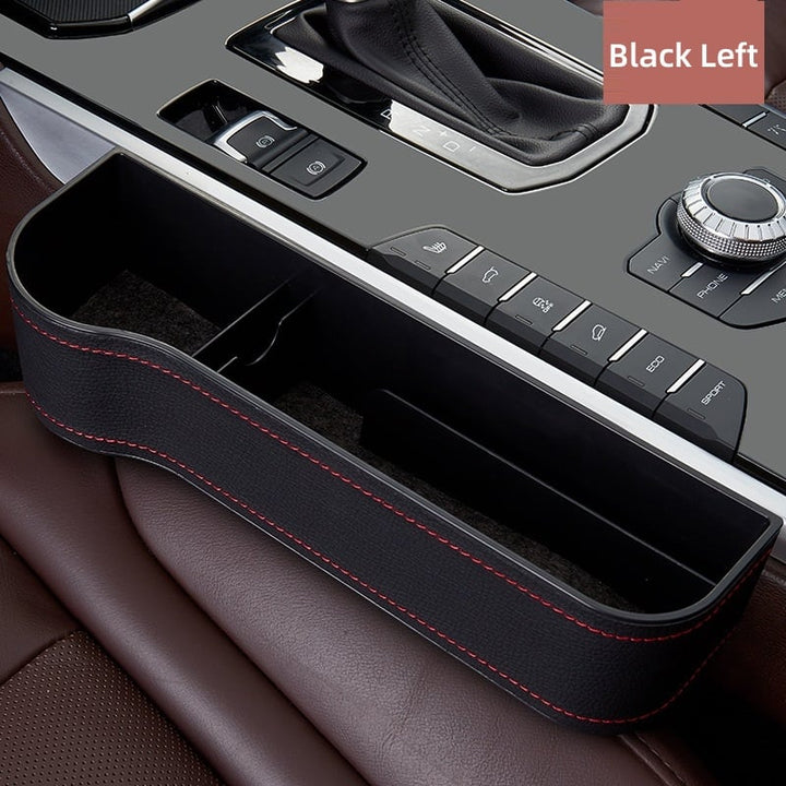 Organizador de asiento de coche universal con portavasos, ideal para mantener el orden y limpieza.