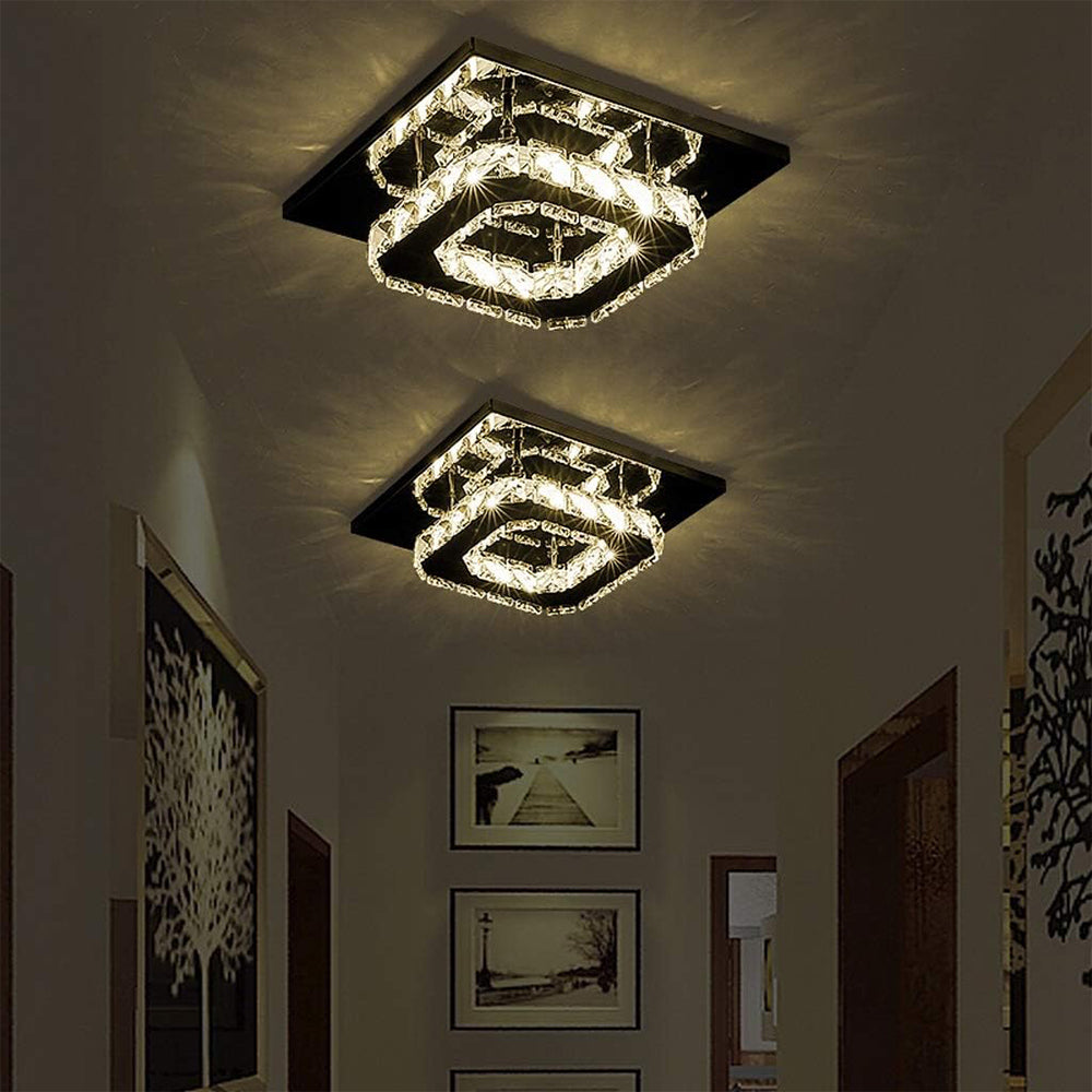 Lámpara de techo LED de cristal, diseño moderno que aporta luz brillante y calidez a tu espacio.