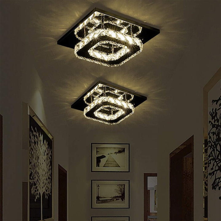 Lámpara de techo LED de cristal, diseño moderno que aporta luz brillante y calidez a tu espacio.