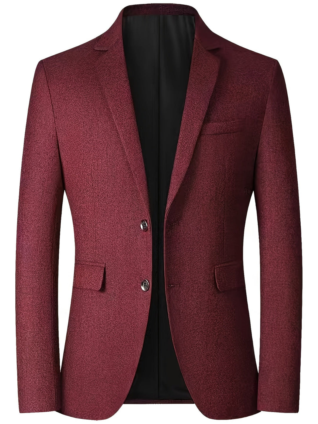 Blazer entallado azul marino para hombre. Diseño moderno, dos botones, perfecto para un look formal o casual.