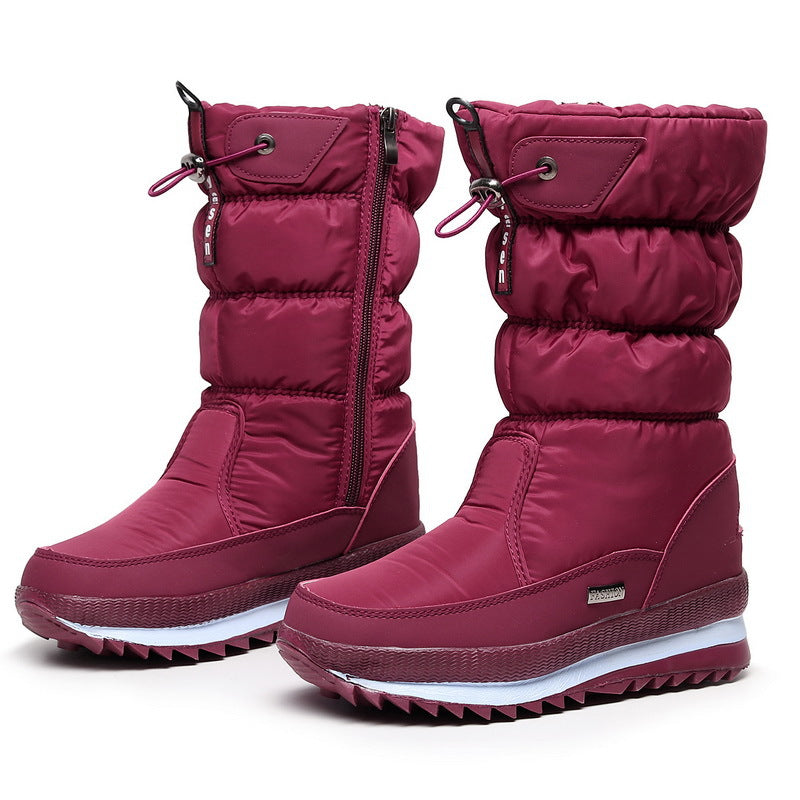 Botas de invierno para mujer con cremallera lateral, modelo Gresia, fáciles de poner, cálidas y hidrófugas.