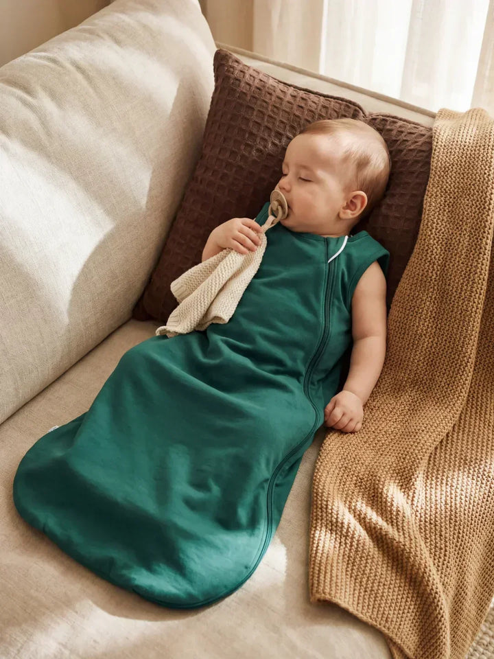 Saco de dormir bebé bambú 1.0 TOG. Confort transicional hipoalergénico para recién nacidos.