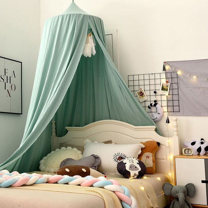 Dosel opaco suave para cama infantil, bloquea la luz y crea un refugio acogedor para el sueño.